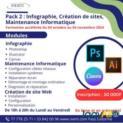 Vente de Formations à Gueule Tapee Fass Colobane dès 50000 FCFA - Emploi & service